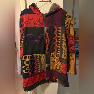 ZanZea Collection Womens Long Sleeve Jacket Colorful Hooded Pockets Size XL
